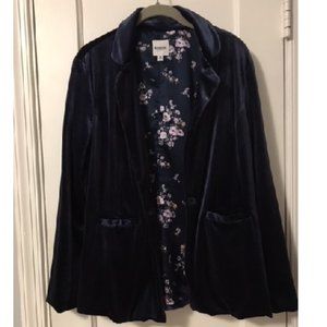 Kensie Blue Velvet Blazer
